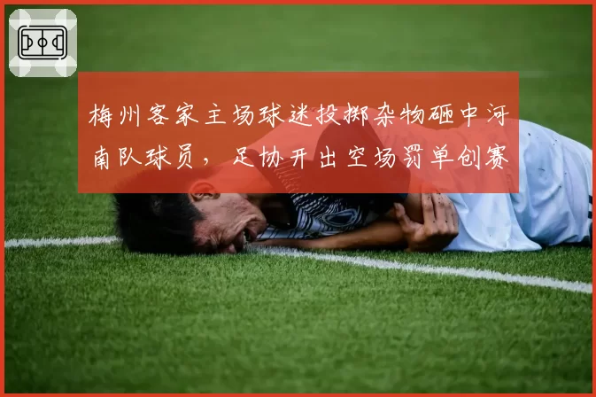 梅州客家主场球迷投掷杂物砸中河南队球员，足协开出空场罚单创赛季纪录